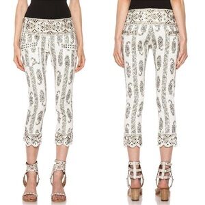 Isabel Marant Women’s Studded Cropped Floral Print Pants